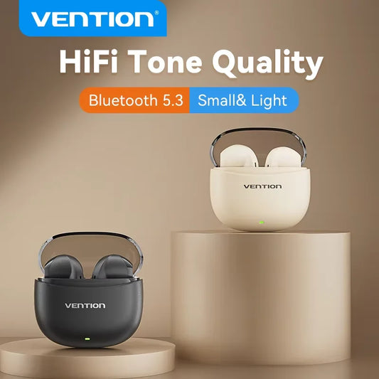 Vention Bluetooth 5.3 Wireless Earphones Headset TWS HiFi Stereo Sports with Mic Earbud Low Latency Headphones Touch Control