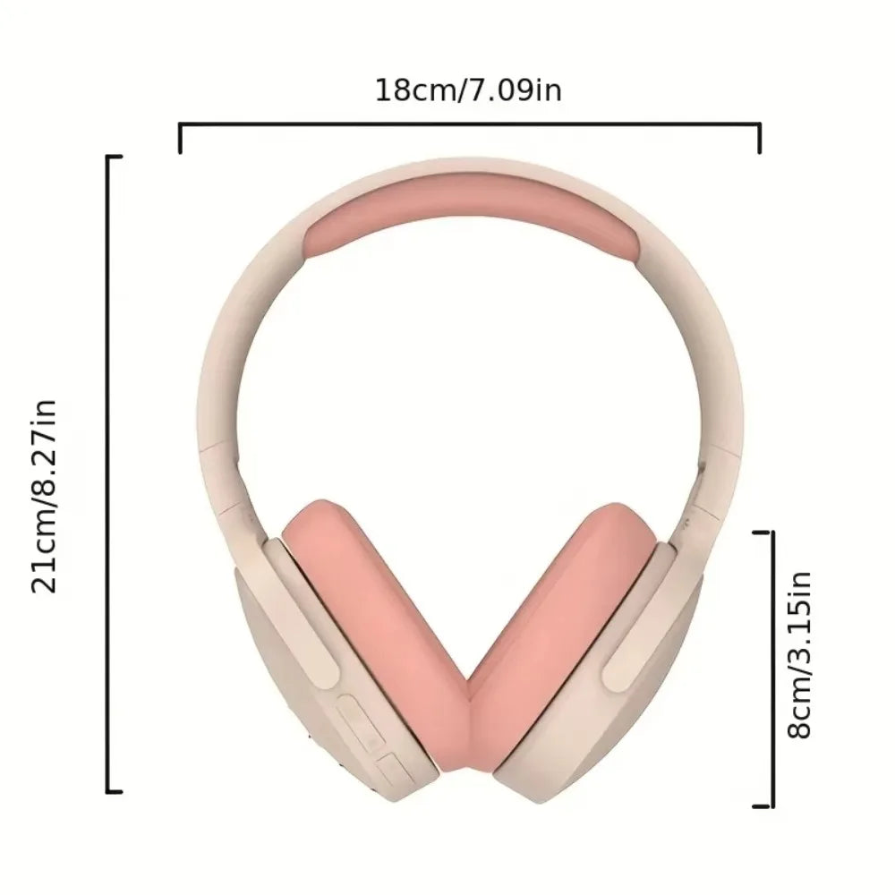 Bluetooth 5.3 P2961 Headphone Over Ear Wireless HIFI Stereo Sports Headset Waterproof Long Battery Life Study Gaming Earphone