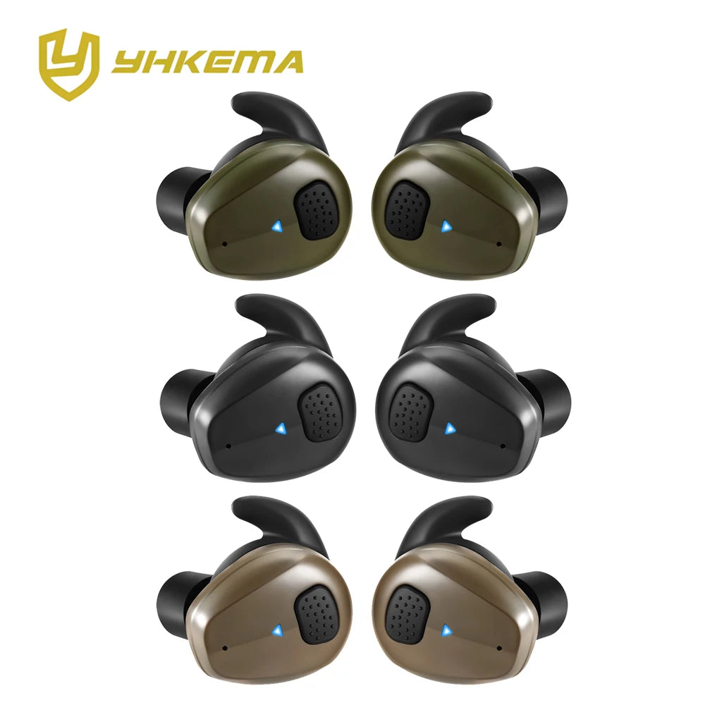 Tactical Shooting Headset Bluetooth 5.3 Connects to electronic pickup noise cancelling in-ear protective earplugs