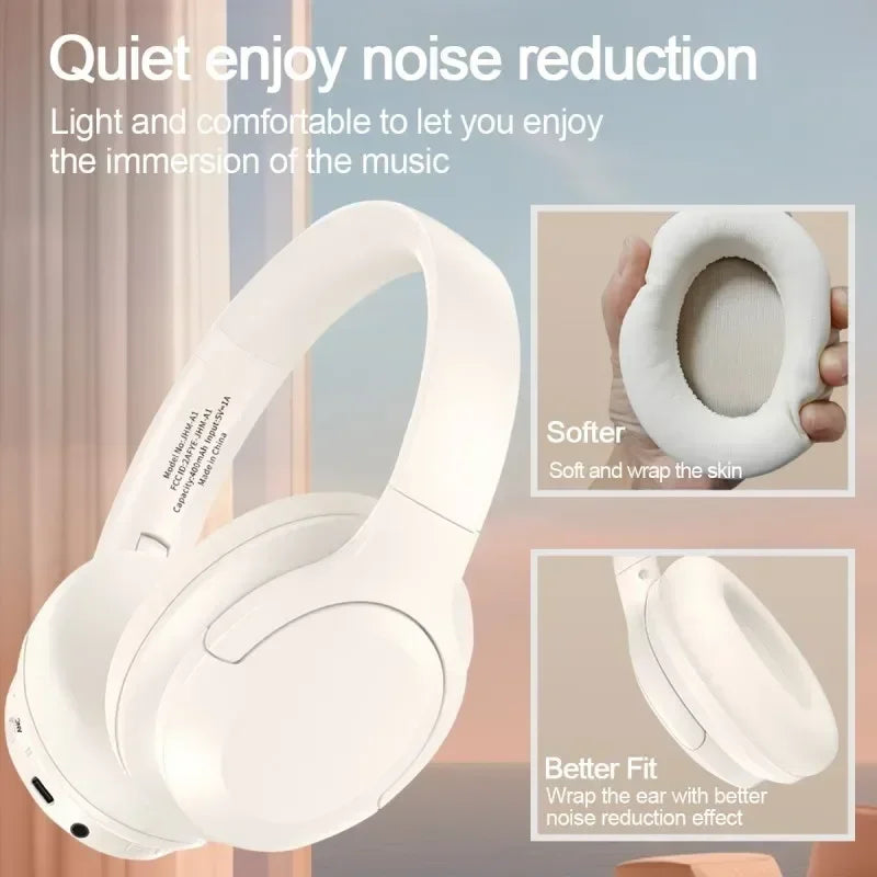 NEW Bluetooth Headphone 120 Hours Standby ANC Noise Cancellation Hi-Fi Sound Fast Charging Voice Assistant BT 5.3 Sport Headset
