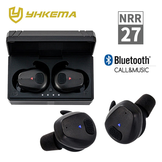 Tactical Shooting Headset Bluetooth 5.3 Connects to electronic pickup noise cancelling in-ear protective earplugs