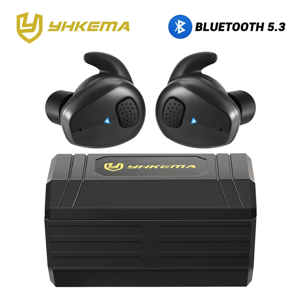 Tactical Shooting Headset Bluetooth 5.3 Connects to electronic pickup noise cancelling in-ear protective earplugs